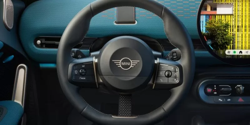 A STATEMENT STEERING WHEEL.